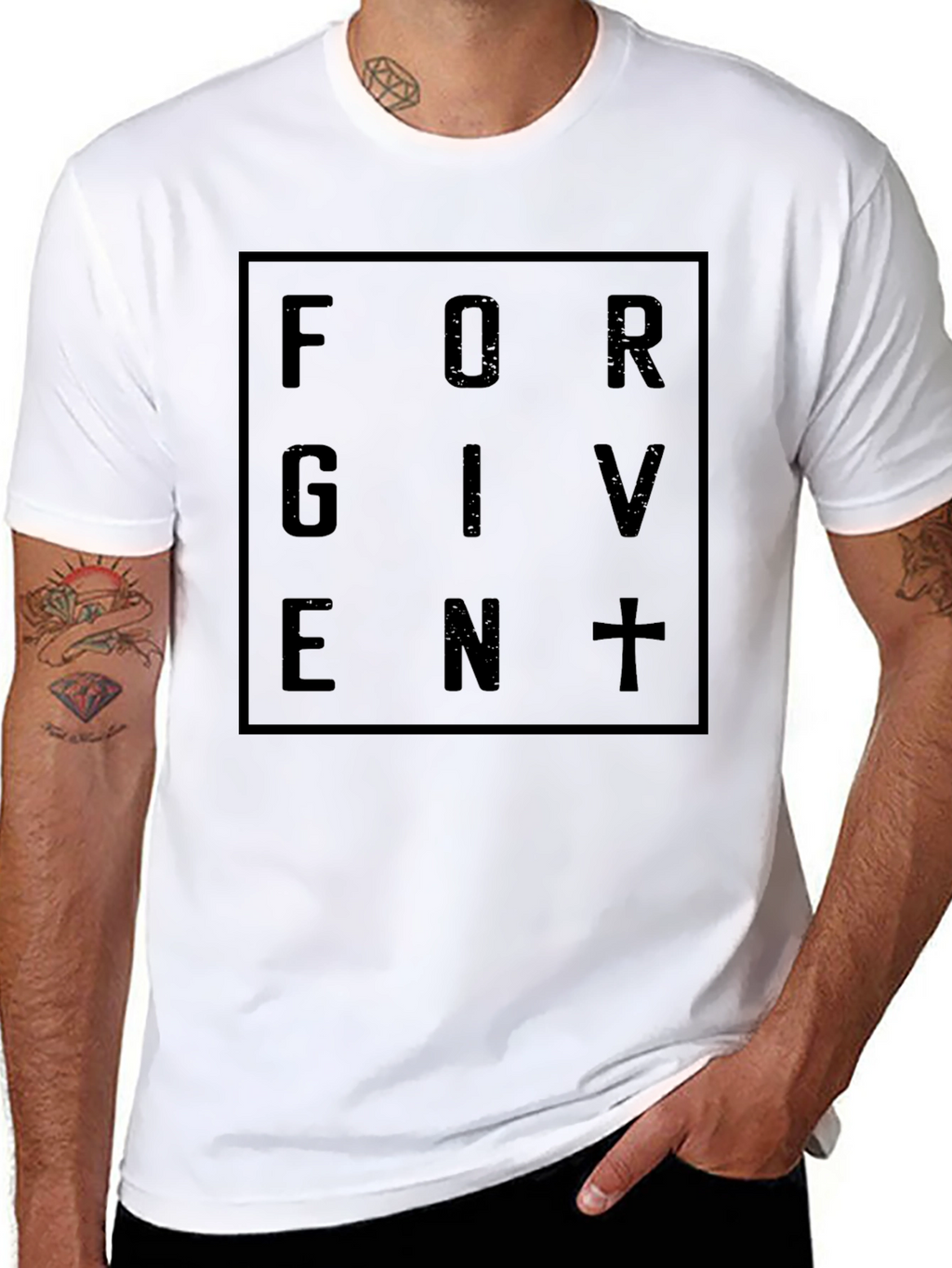 Forgiven Graphic Tee - Black Christian T-Shirt