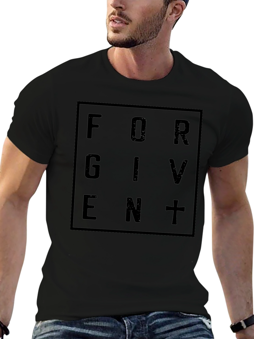 Forgiven Graphic Tee - Black Christian T-Shirt