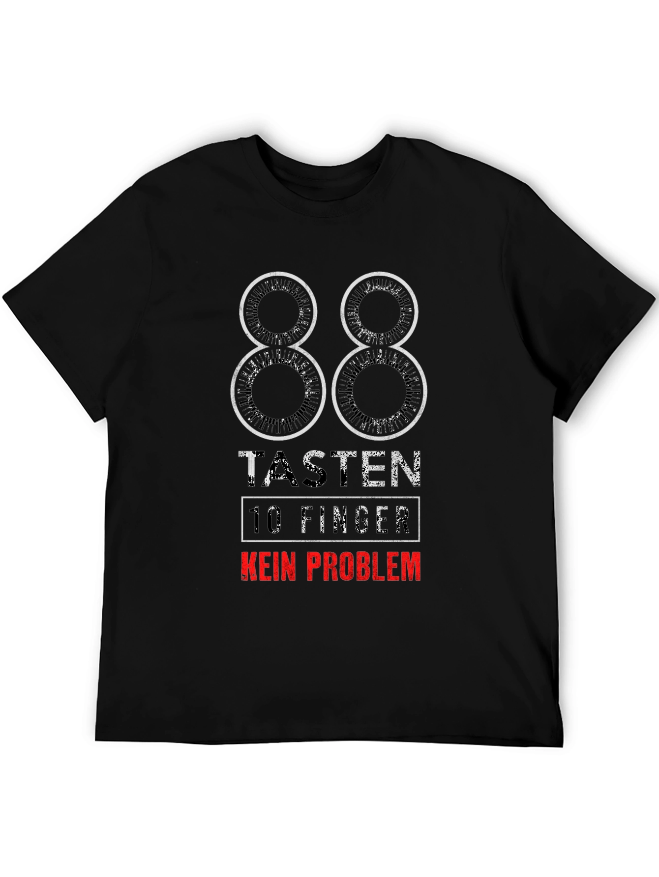88 Keys Piano T-Shirt - No Problem Design
