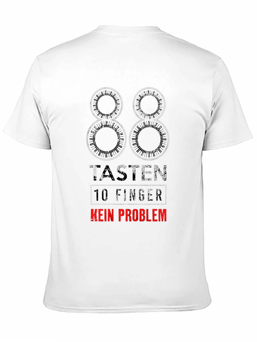 88 Keys Piano T-Shirt - No Problem Design