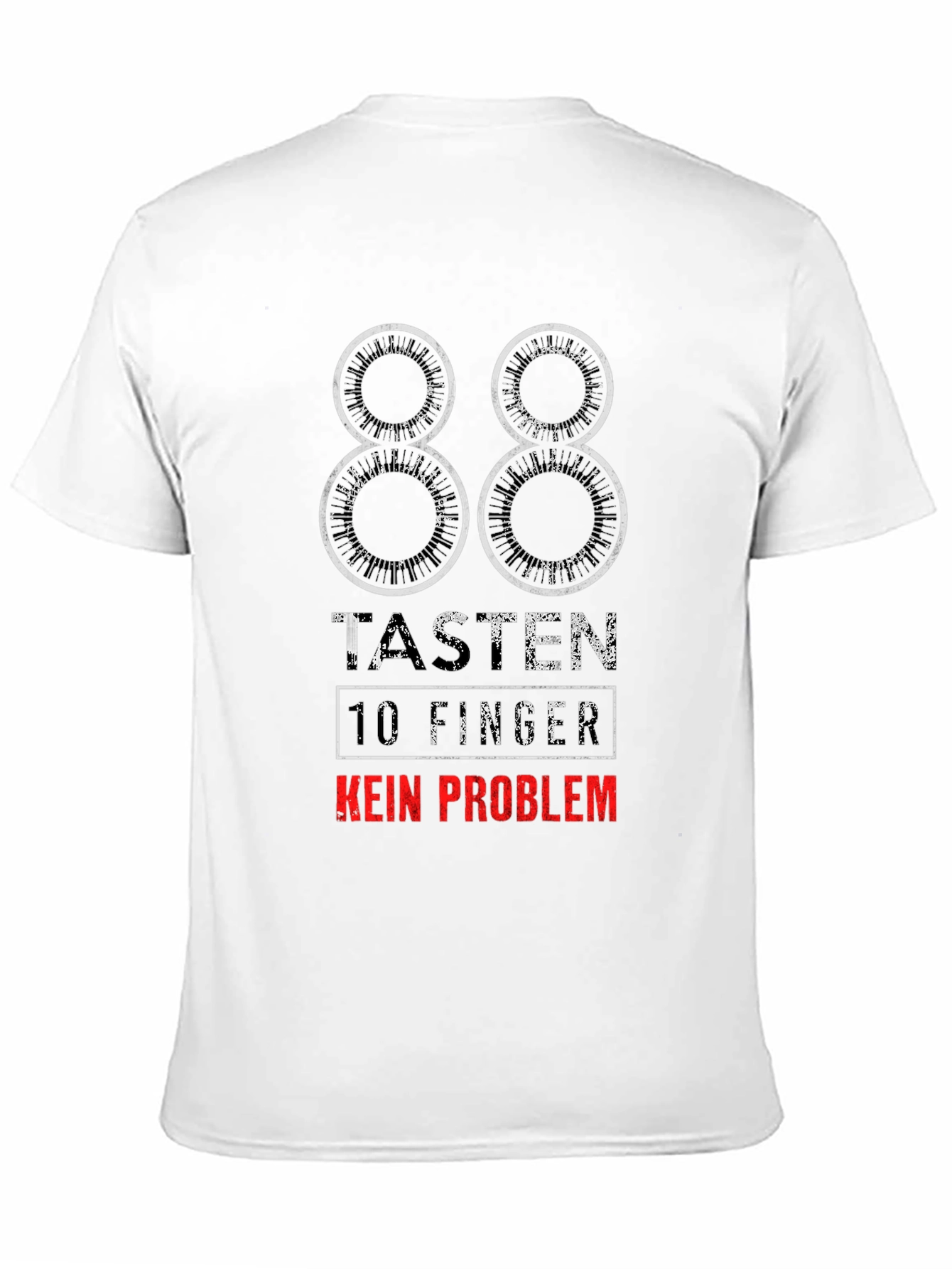 88 Keys Piano T-Shirt - No Problem Design
