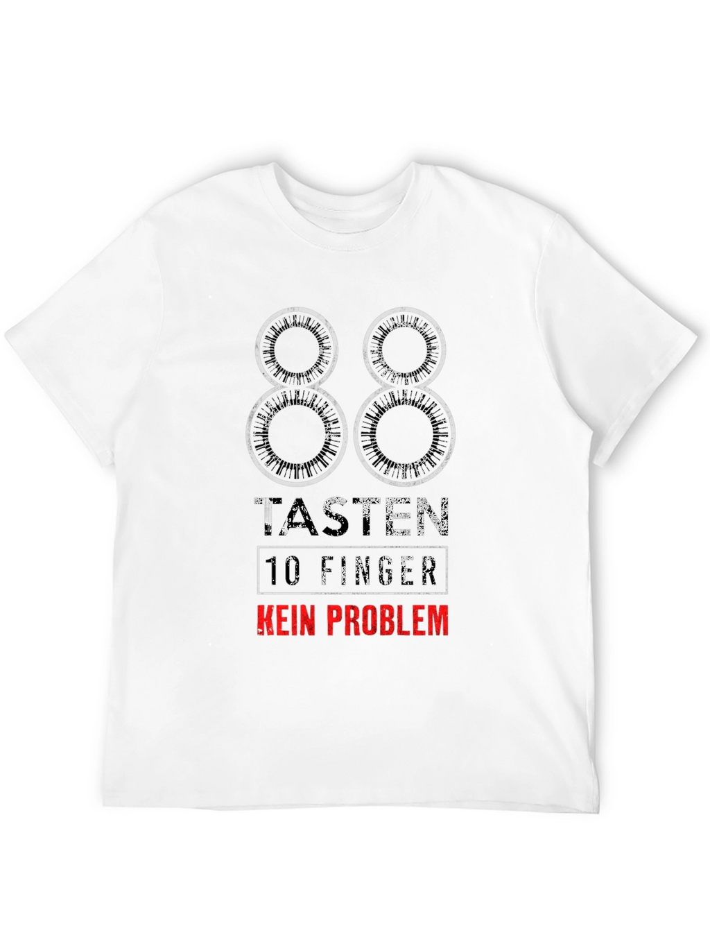 88 Keys Piano T-Shirt - No Problem Design