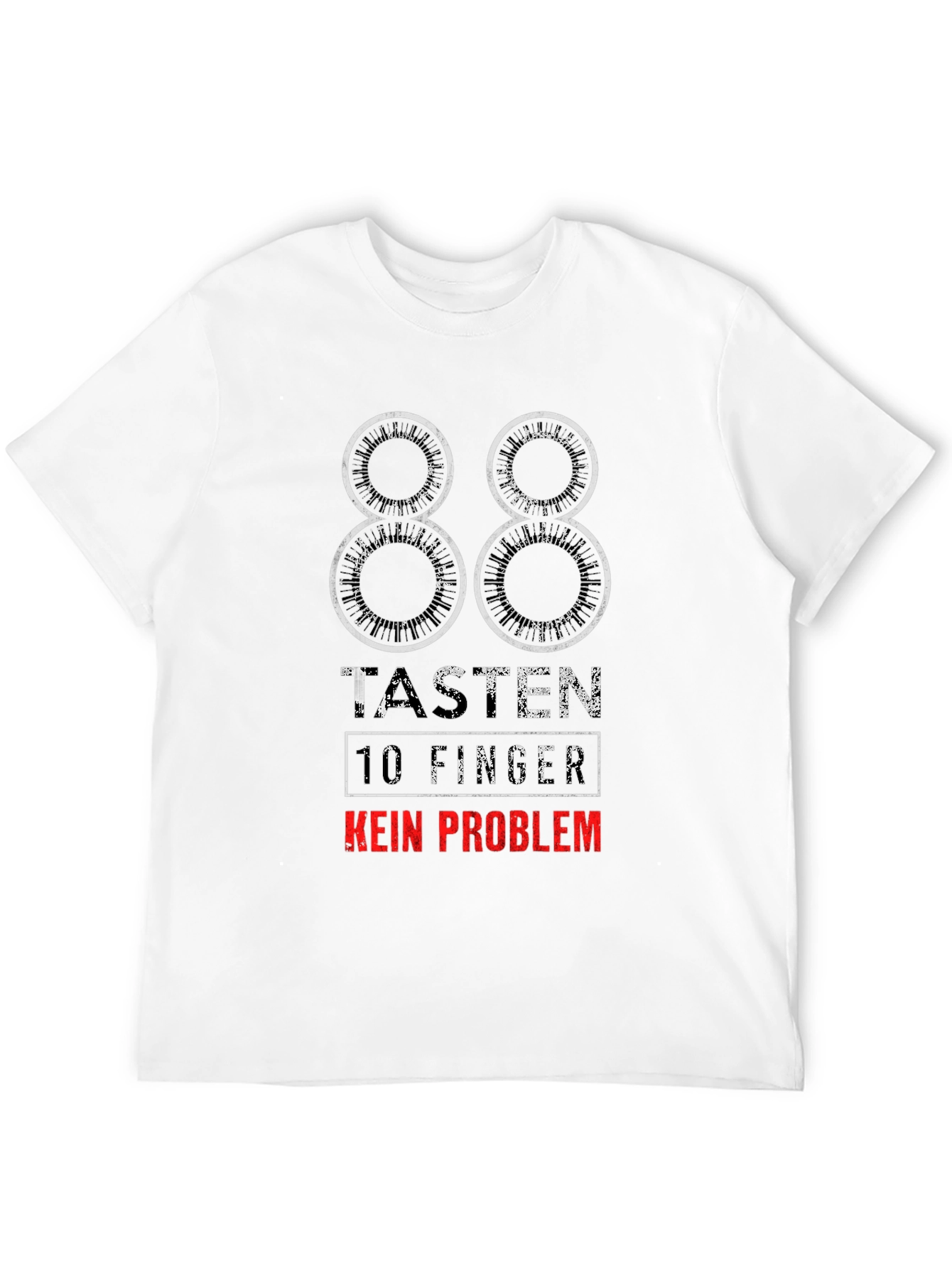 88 Keys Piano T-Shirt - No Problem Design