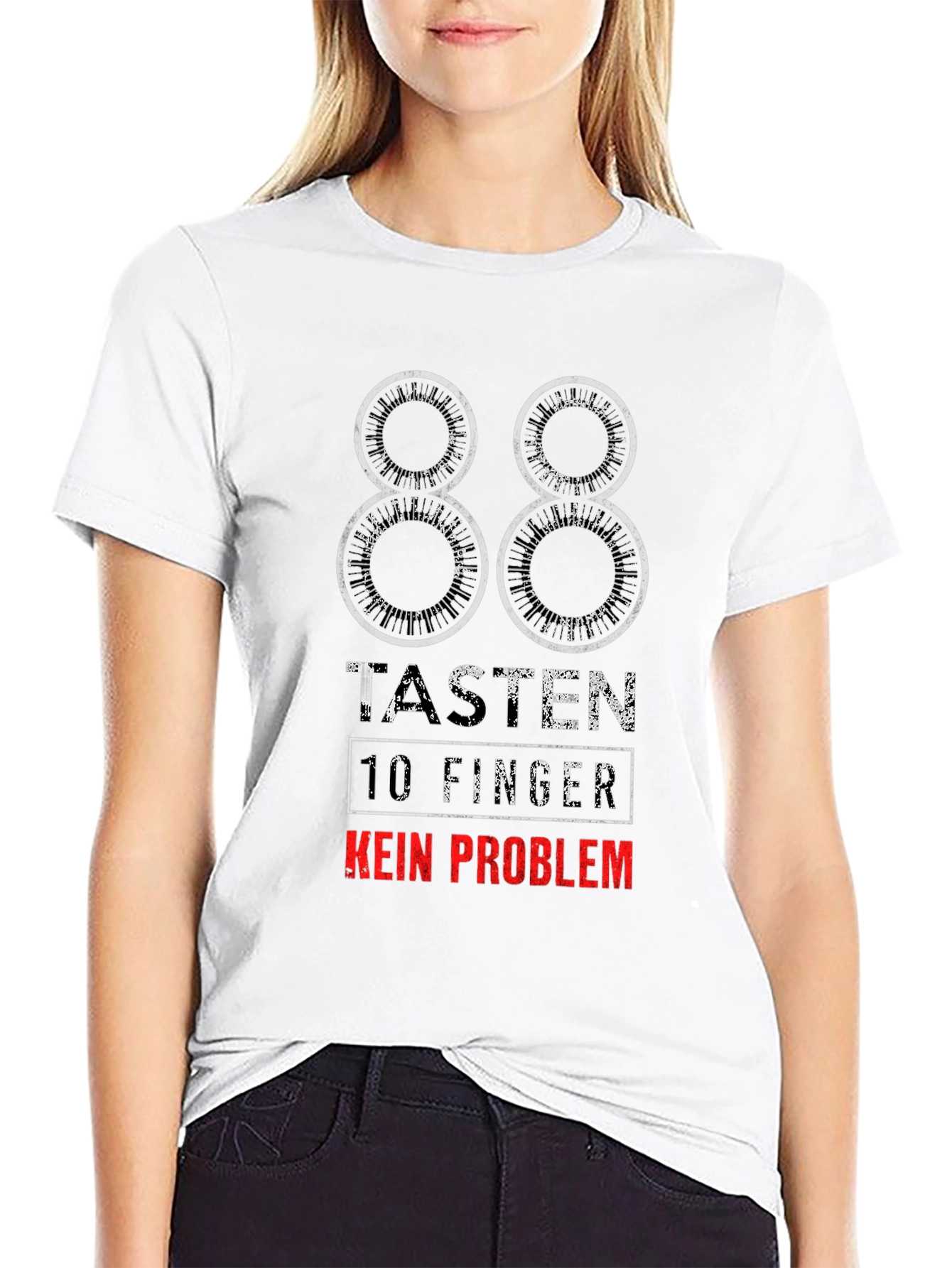 88 Keys Piano T-Shirt - No Problem Design