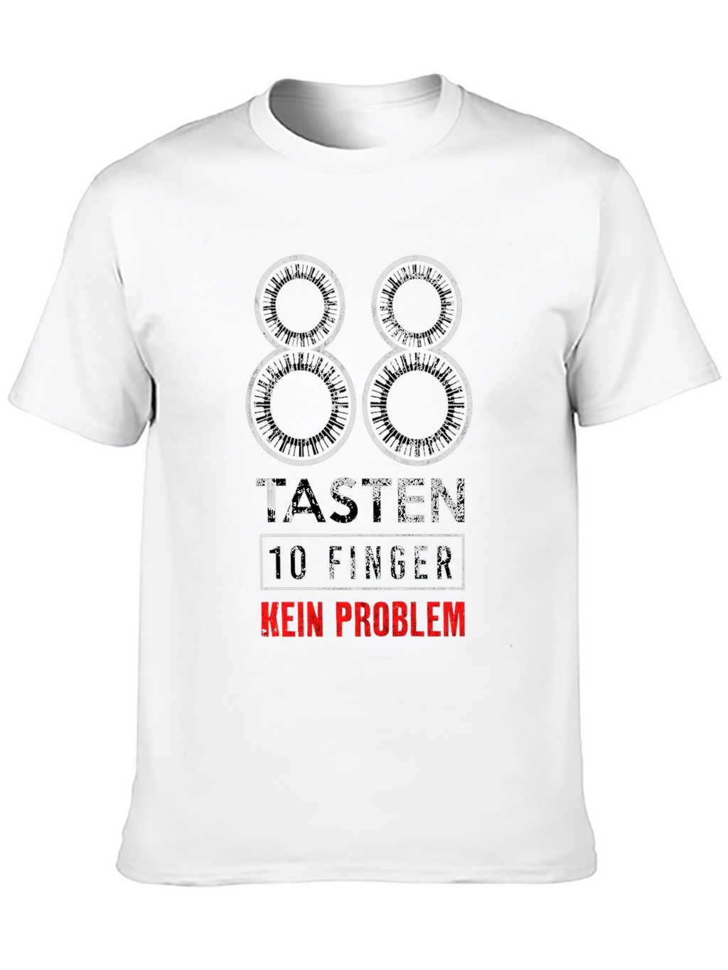 88 Keys Piano T-Shirt - No Problem Design
