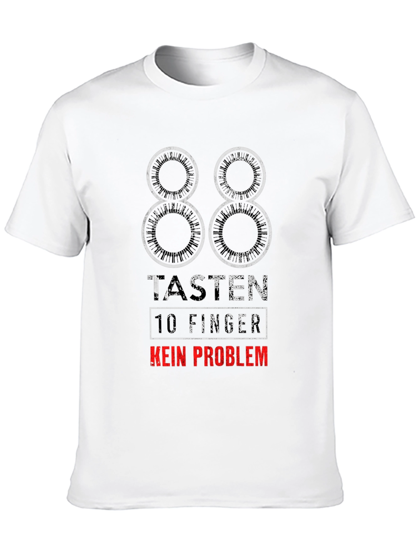 88 Keys Piano T-Shirt - No Problem Design