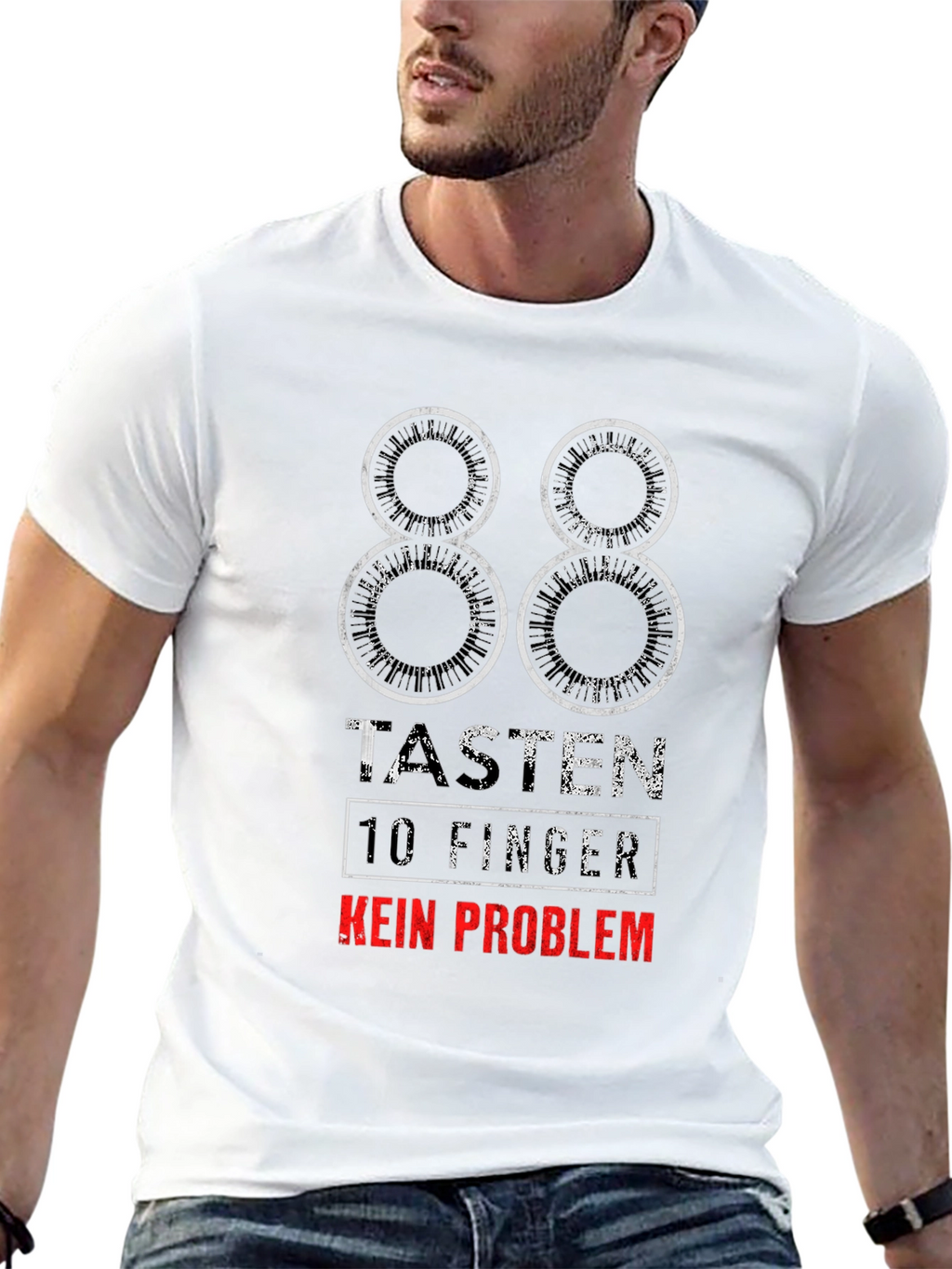 88 Keys Piano T-Shirt - No Problem Design