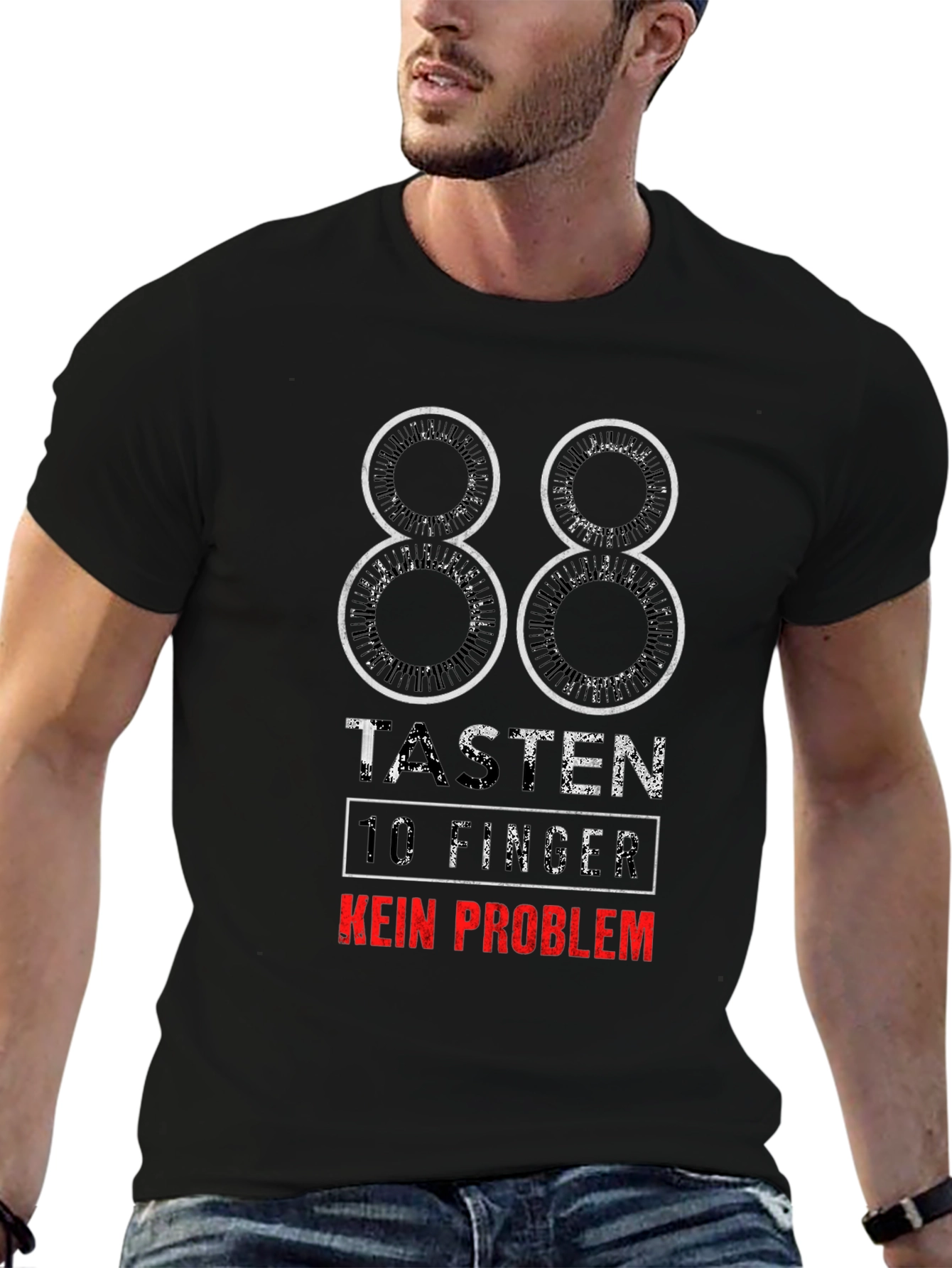 88 Keys Piano T-Shirt - No Problem Design