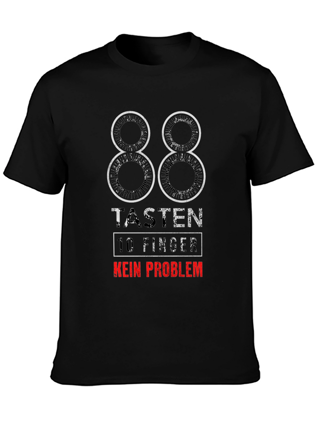 88 Keys Piano T-Shirt - No Problem Design