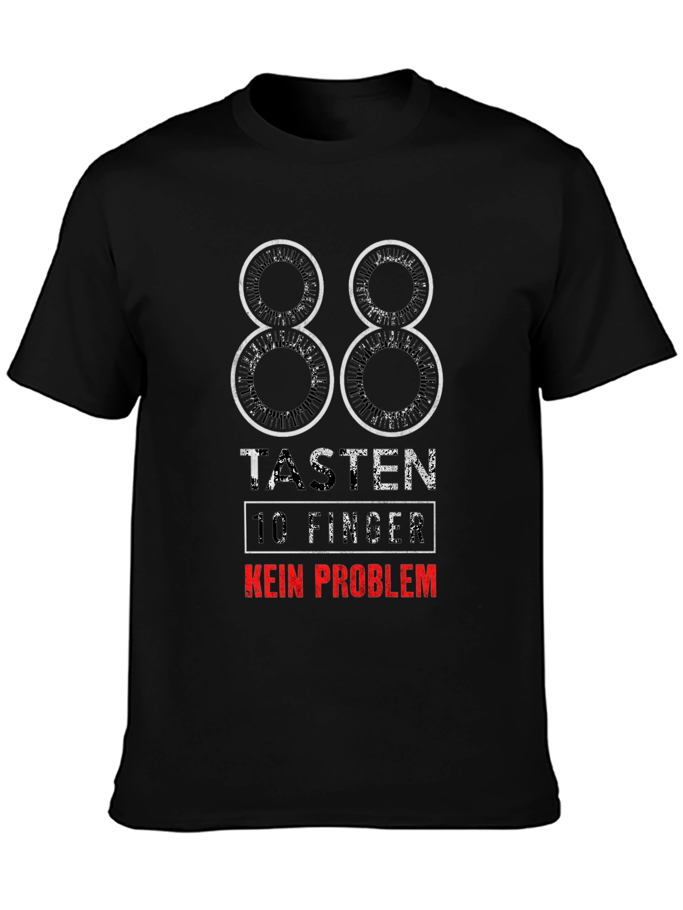 88 Keys Piano T-Shirt - No Problem Design
