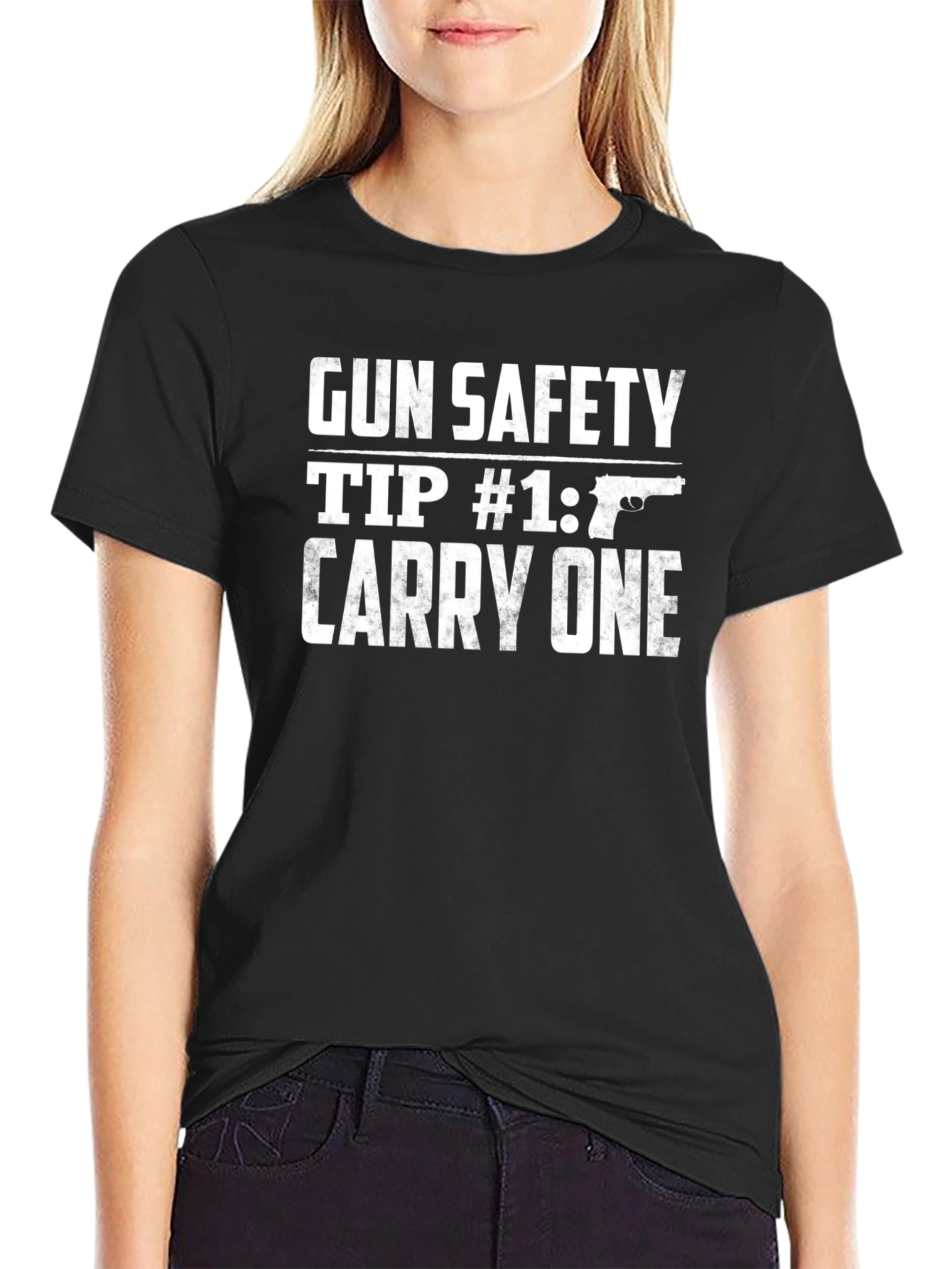 Gun Safety Tip T-Shirt - Carry One Graphic Tee