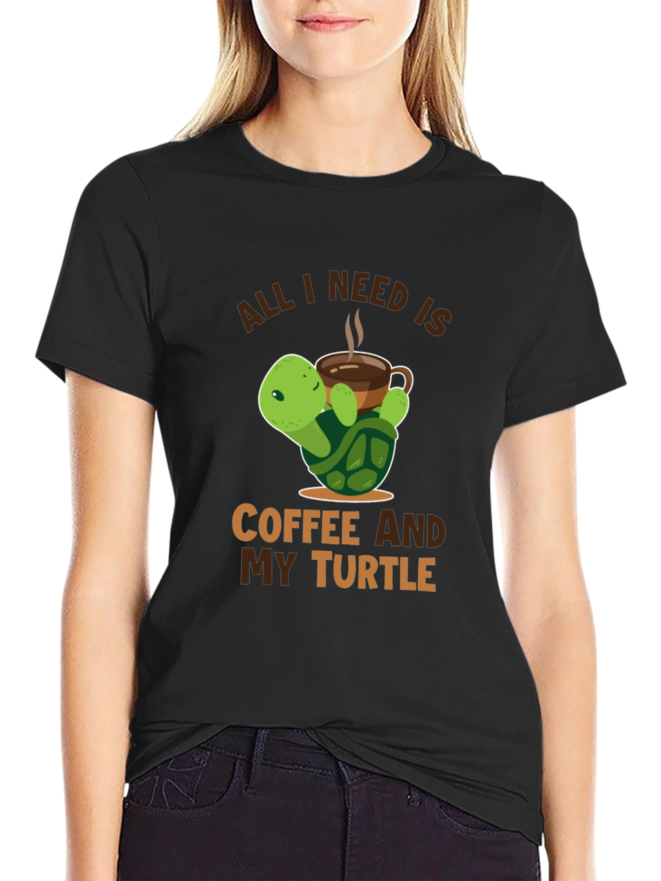 All I Need is Coffee and My Turtle T-Shirt