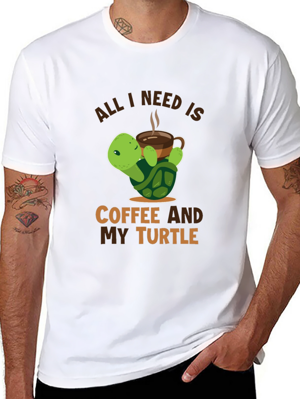 All I Need is Coffee and My Turtle T-Shirt