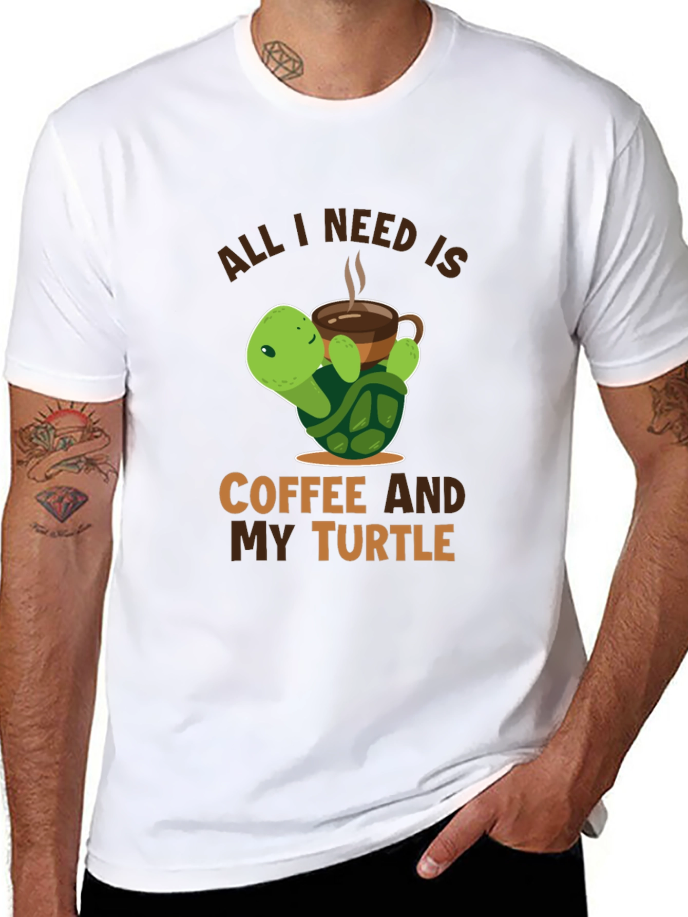 All I Need is Coffee and My Turtle T-Shirt