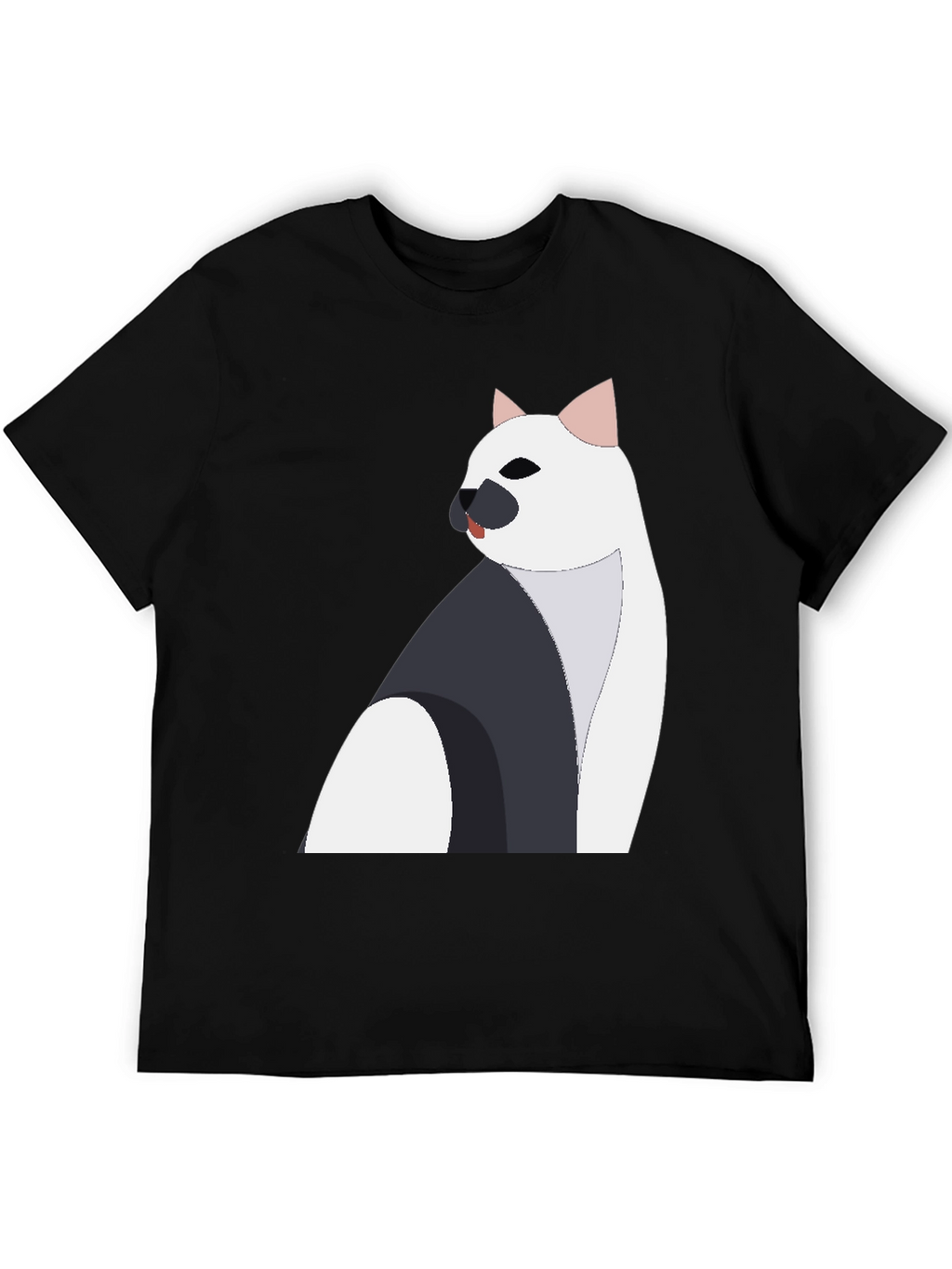 Stylish Cat Graphic Tee - Black Unisex Shirt