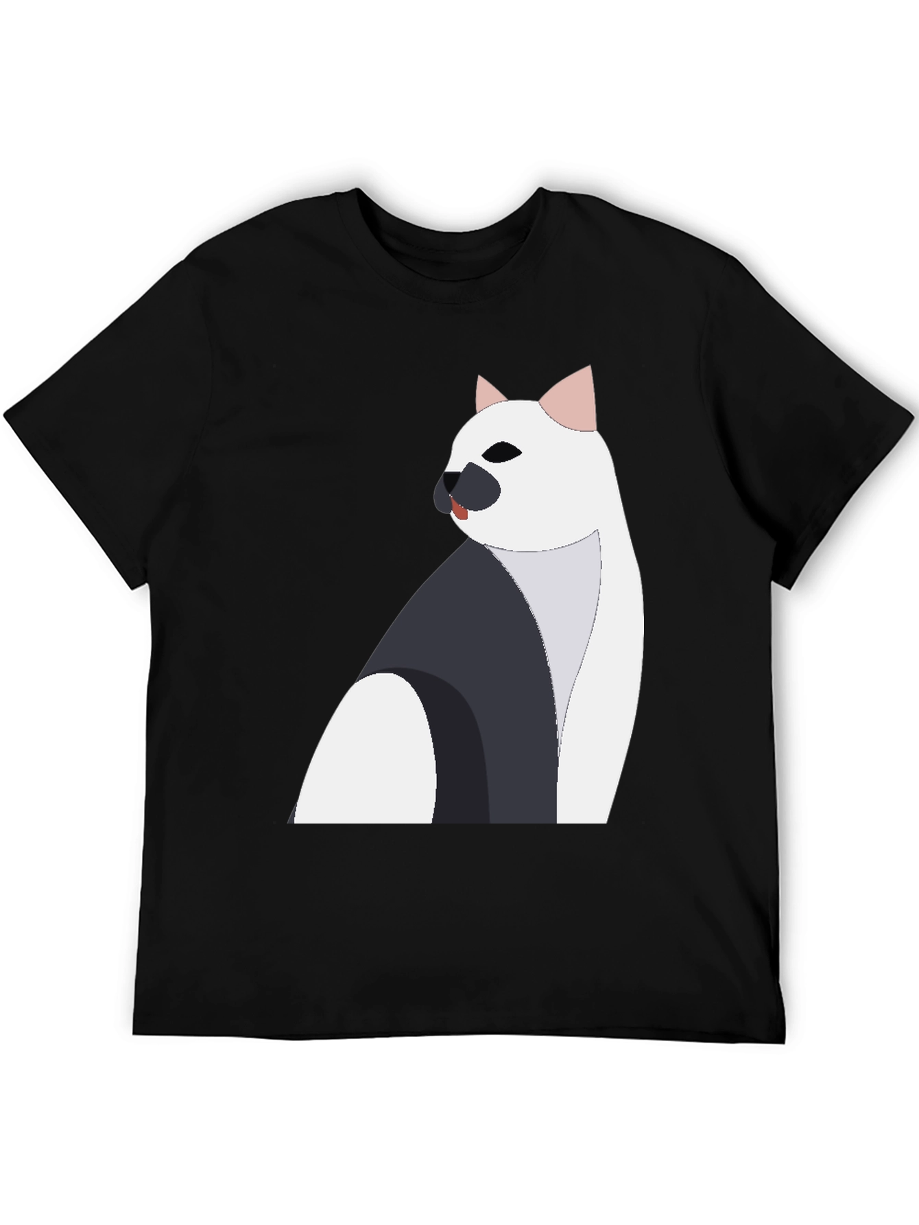 Stylish Cat Graphic Tee - Black Unisex Shirt