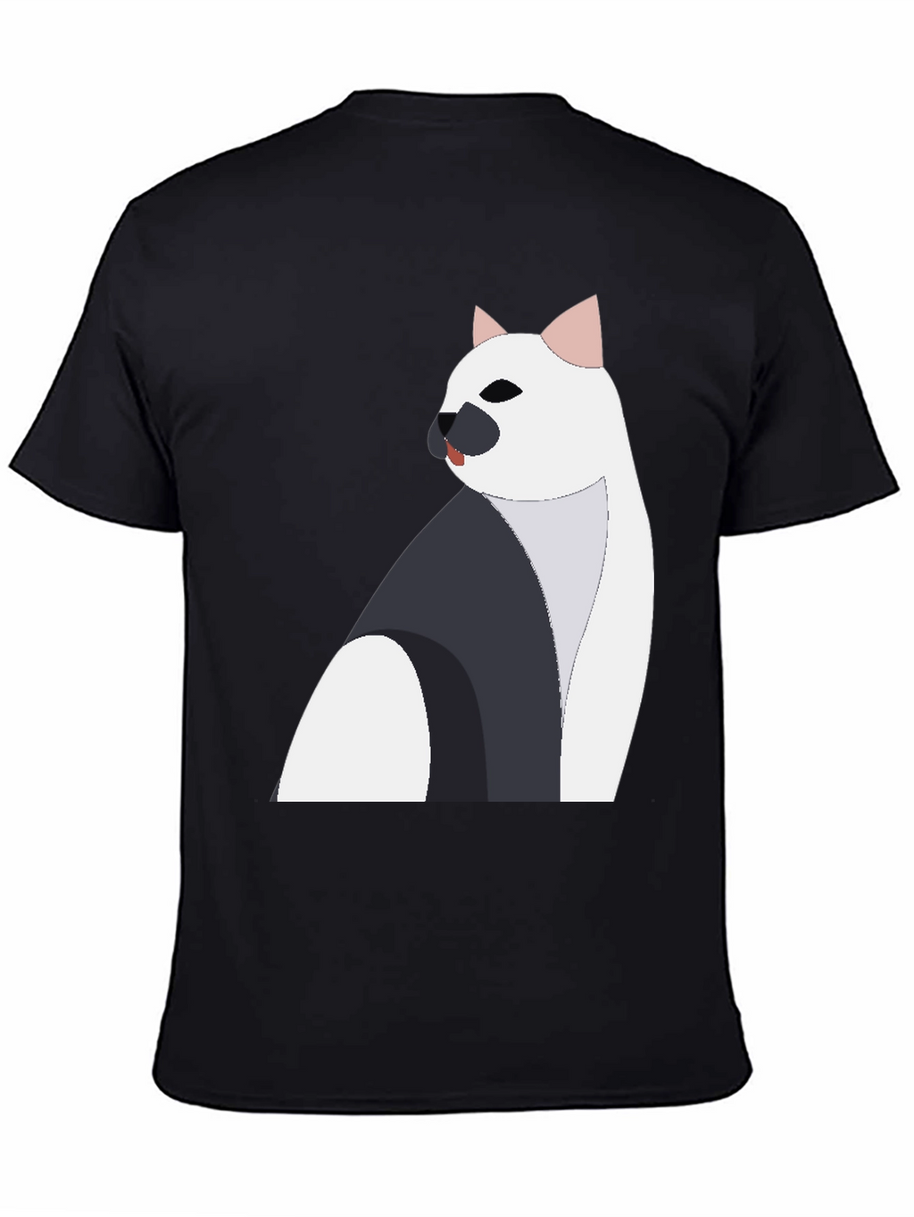 Stylish Cat Graphic Tee - Black Unisex Shirt
