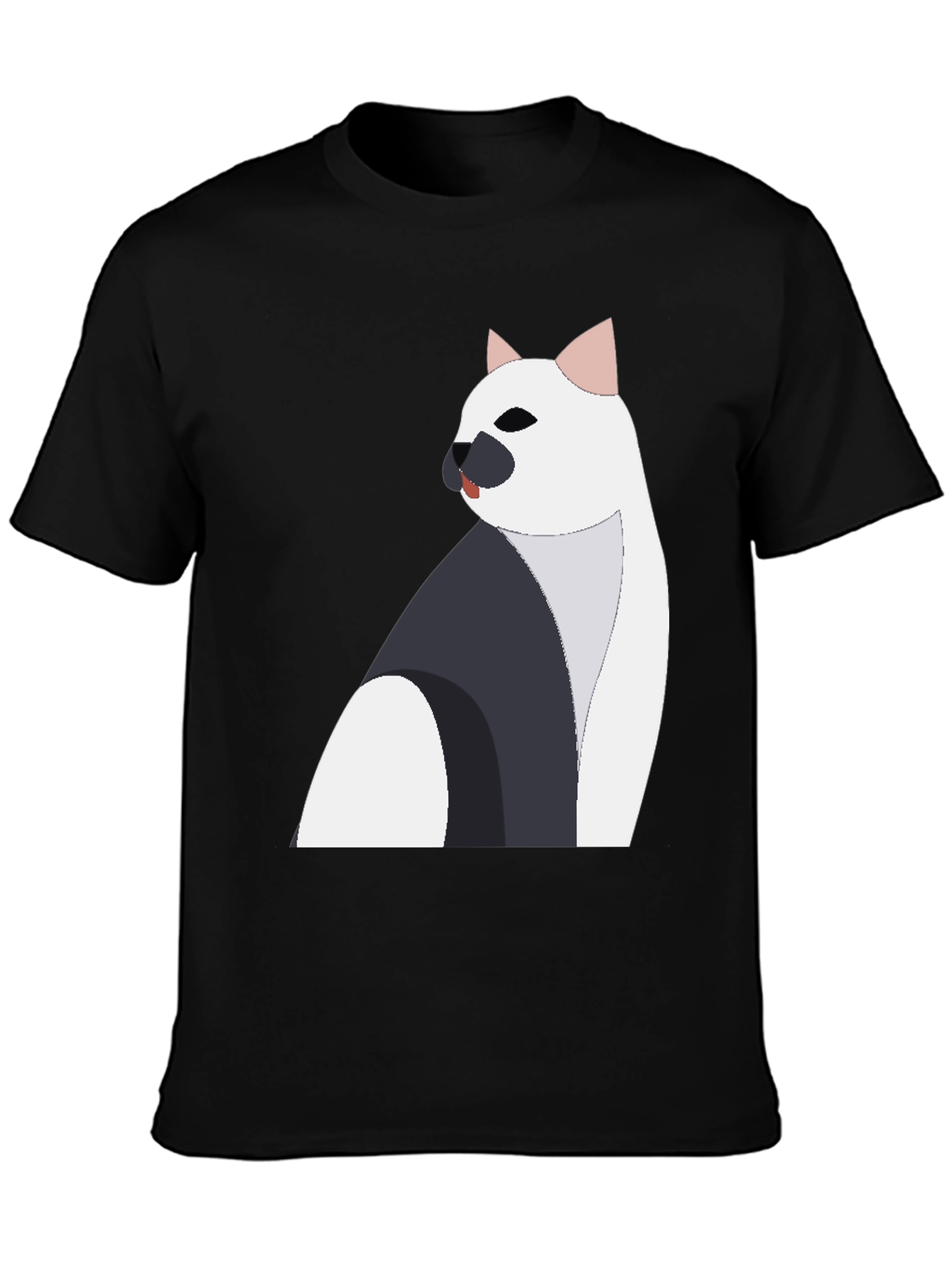 Stylish Cat Graphic Tee - Black Unisex Shirt