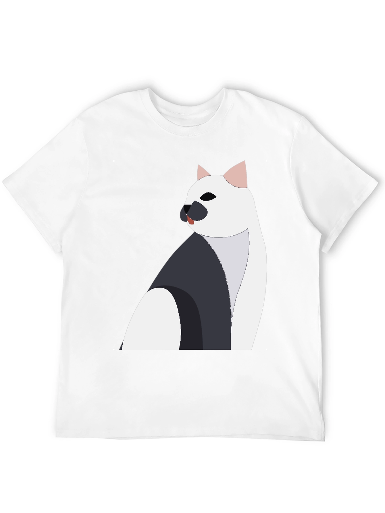 Stylish Cat Graphic Tee - Black Unisex Shirt