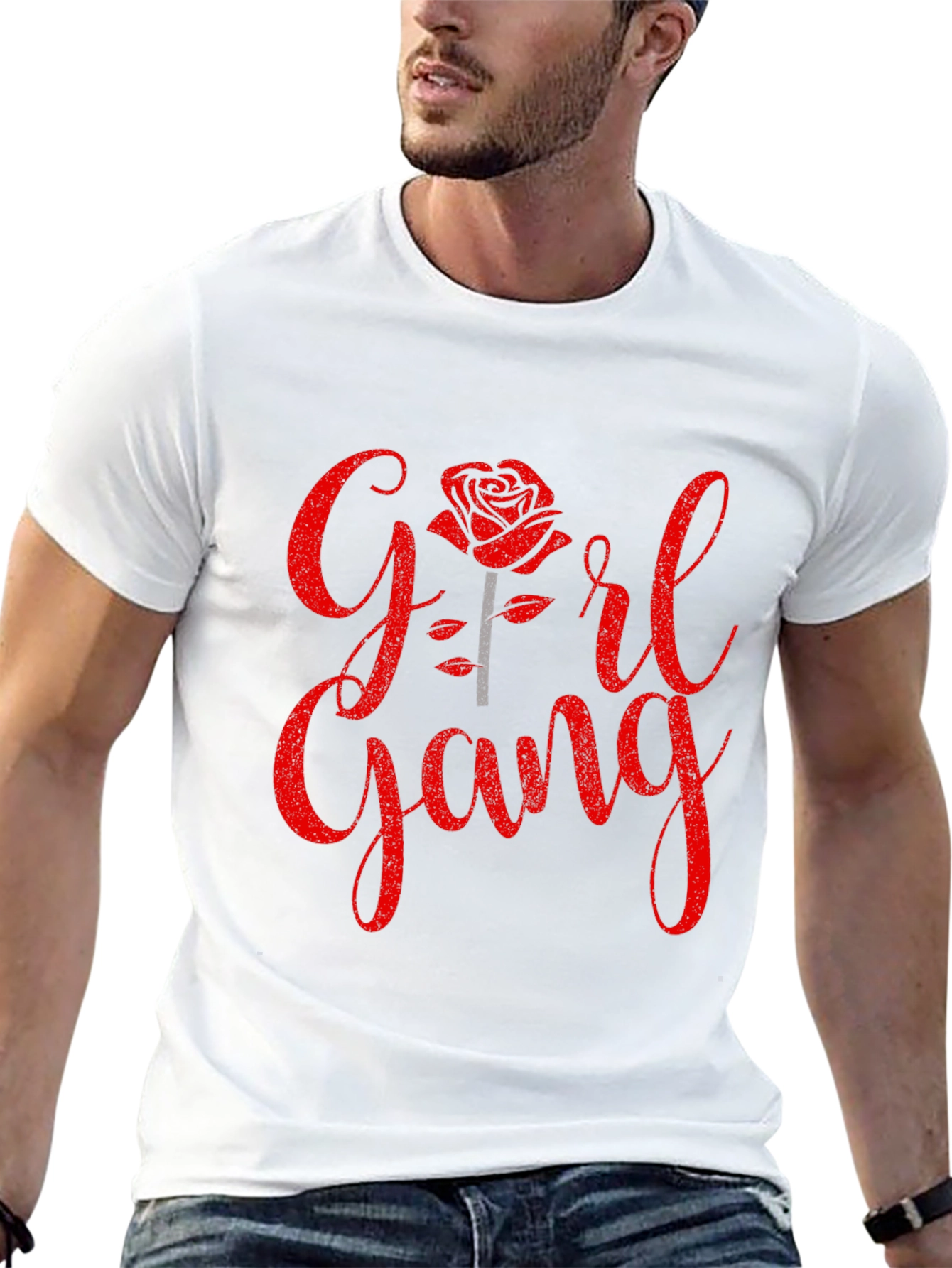 Girl Gang Rose Graphic Tee - Trendy Womens Fashion