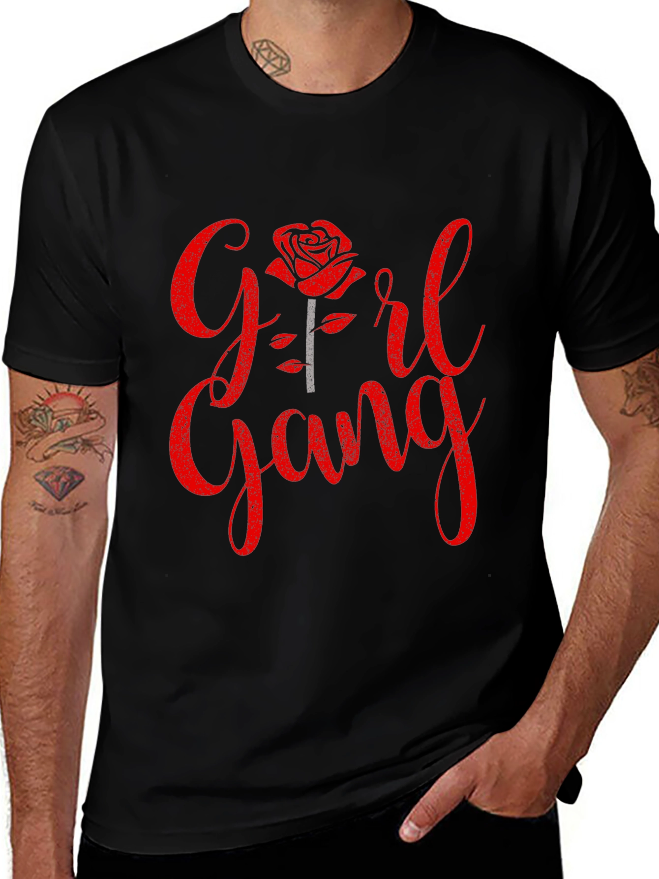 Girl Gang Rose Graphic Tee - Trendy Womens Fashion