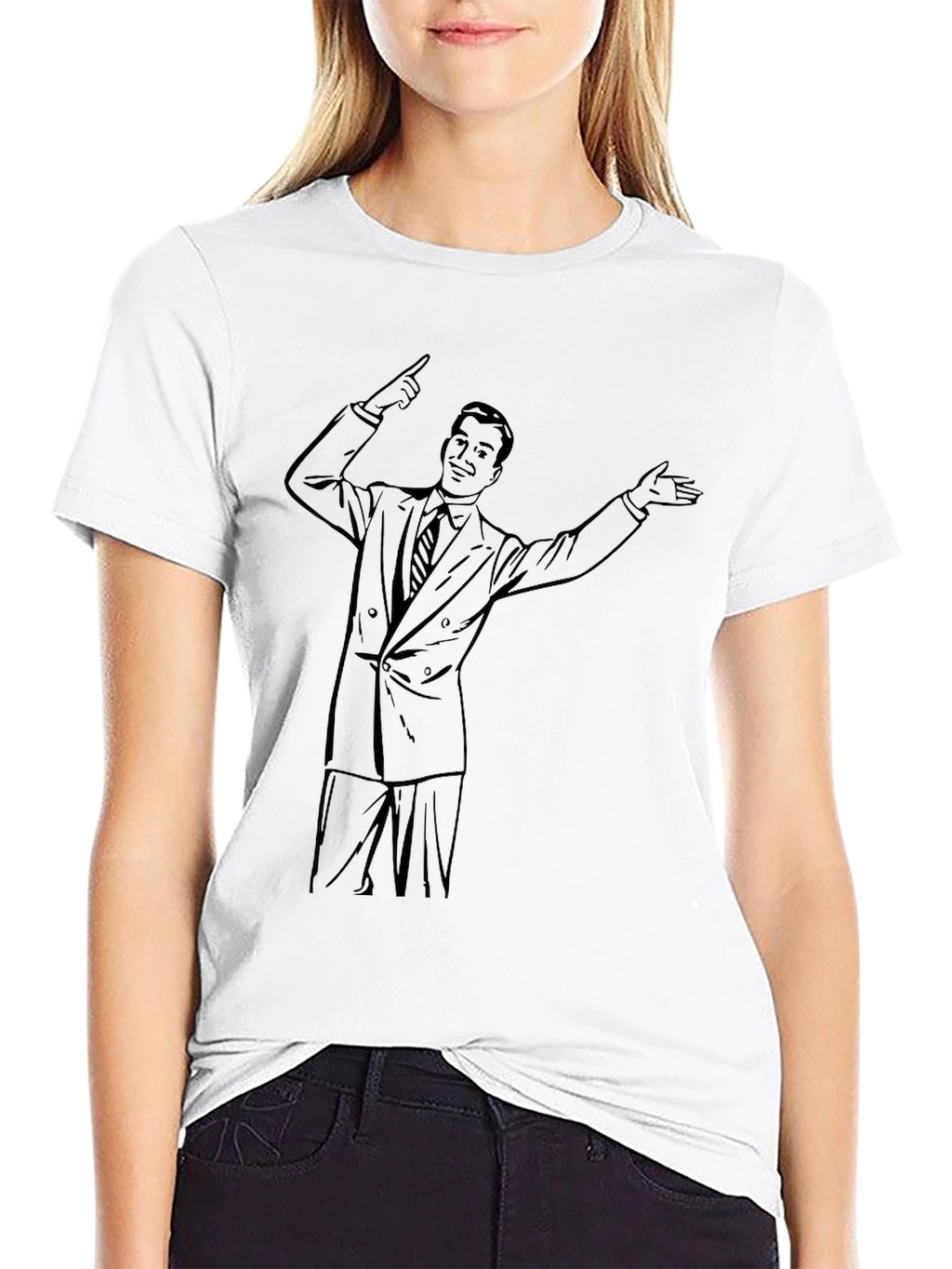 Retro Cartoon Salesman Graphic Tee
