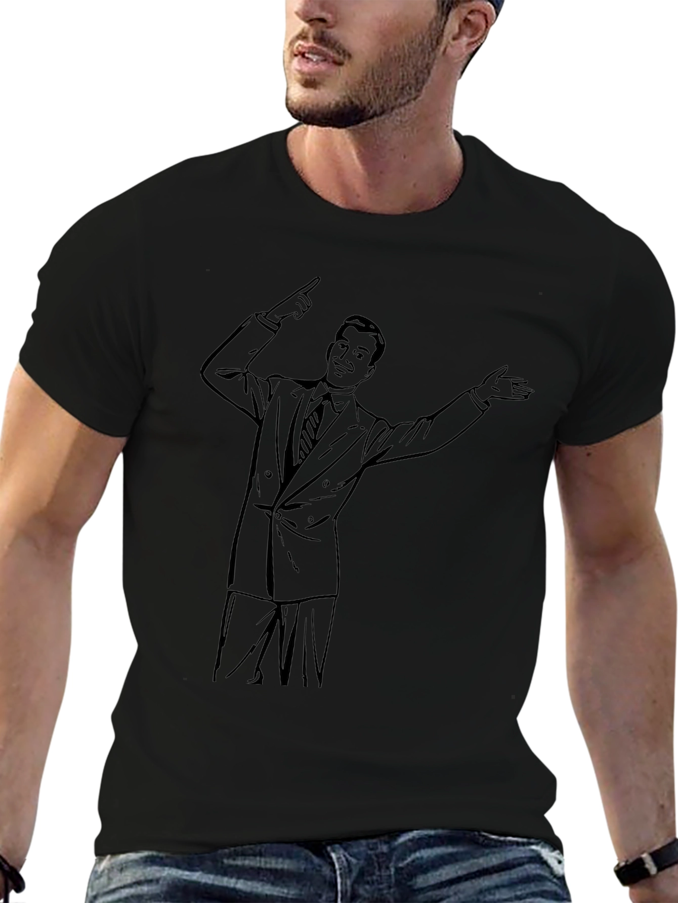 Retro Cartoon Salesman Graphic Tee