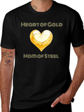 Heart of Gold Mom of Steel T-Shirt - Black