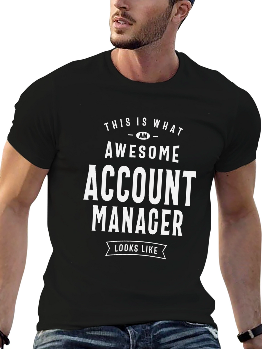 Awesome Account Manager Graphic Tee - Black Cotton T-Shirt