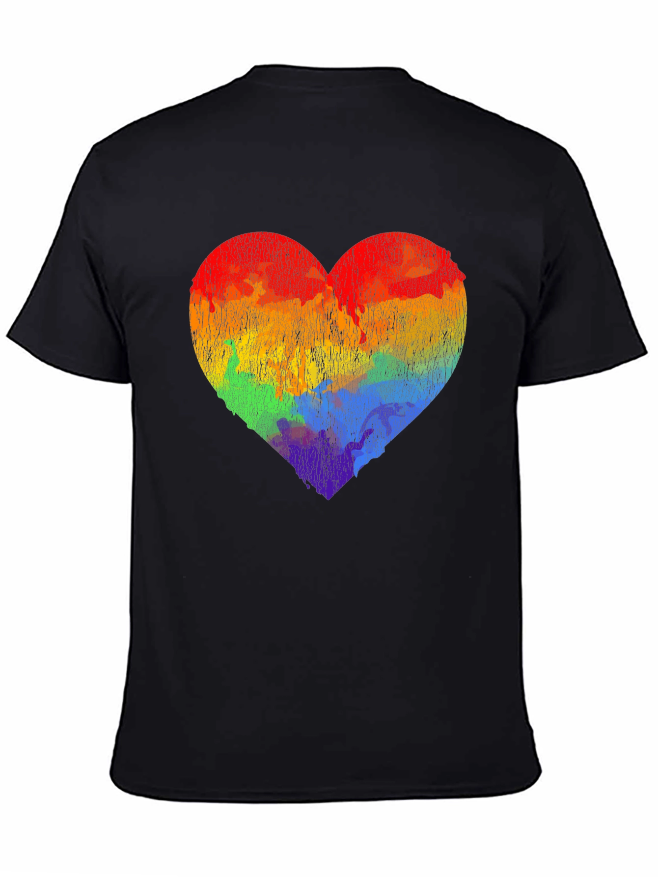 Rainbow Heart Graphic Tee - Pride Love Shirt