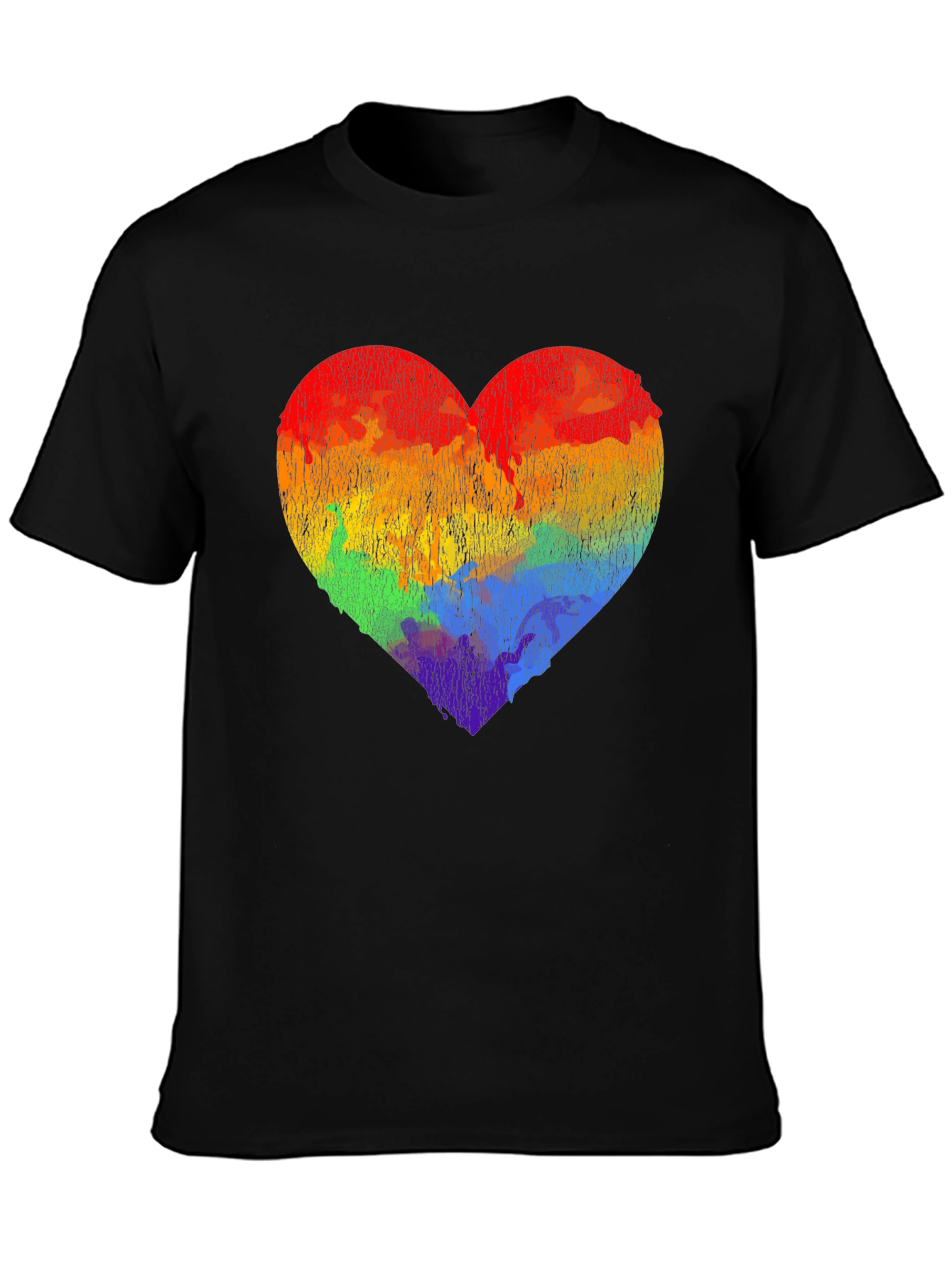 Rainbow Heart Graphic Tee - Pride Love Shirt