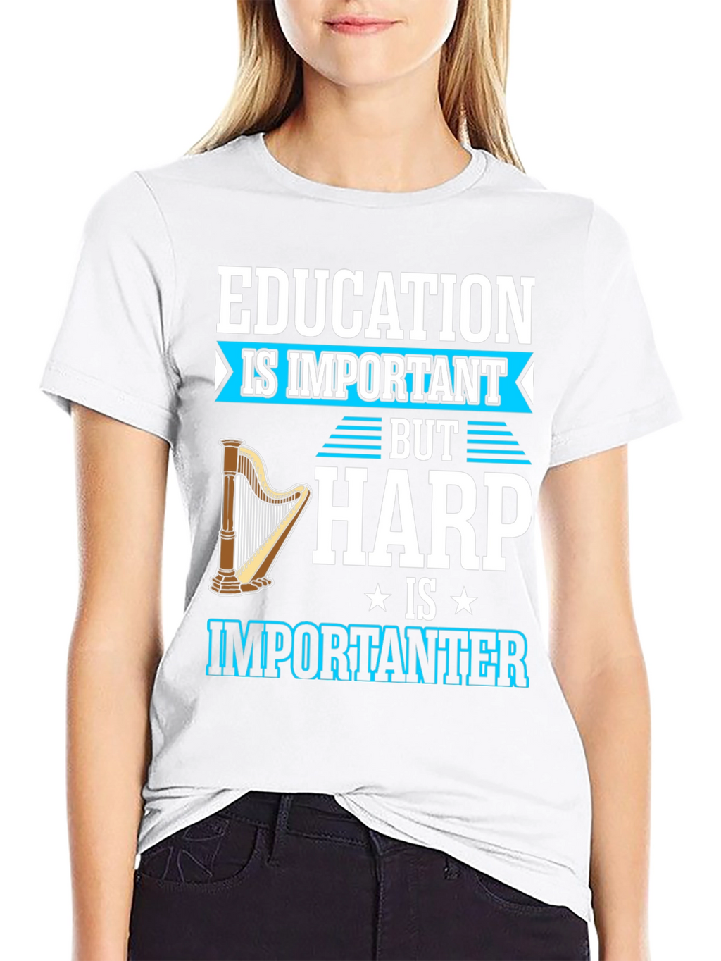 Education Important Harp Importanter T-Shirt