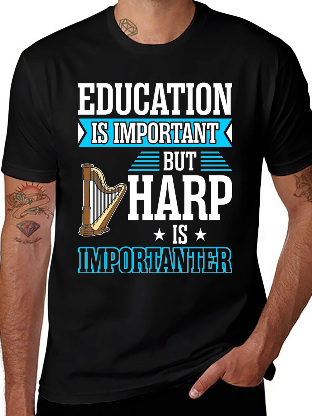 Education Important Harp Importanter T-Shirt
