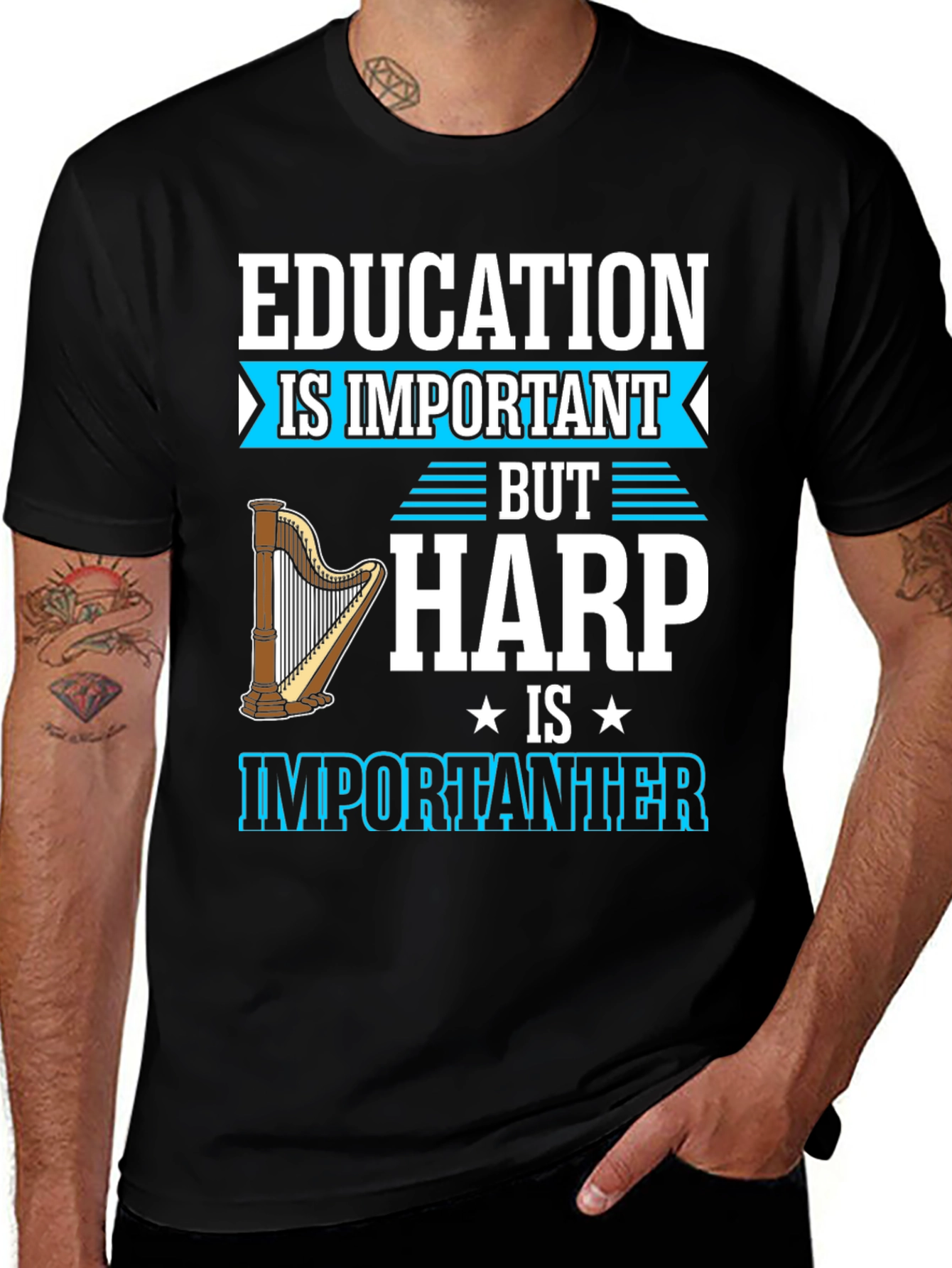 Education Important Harp Importanter T-Shirt