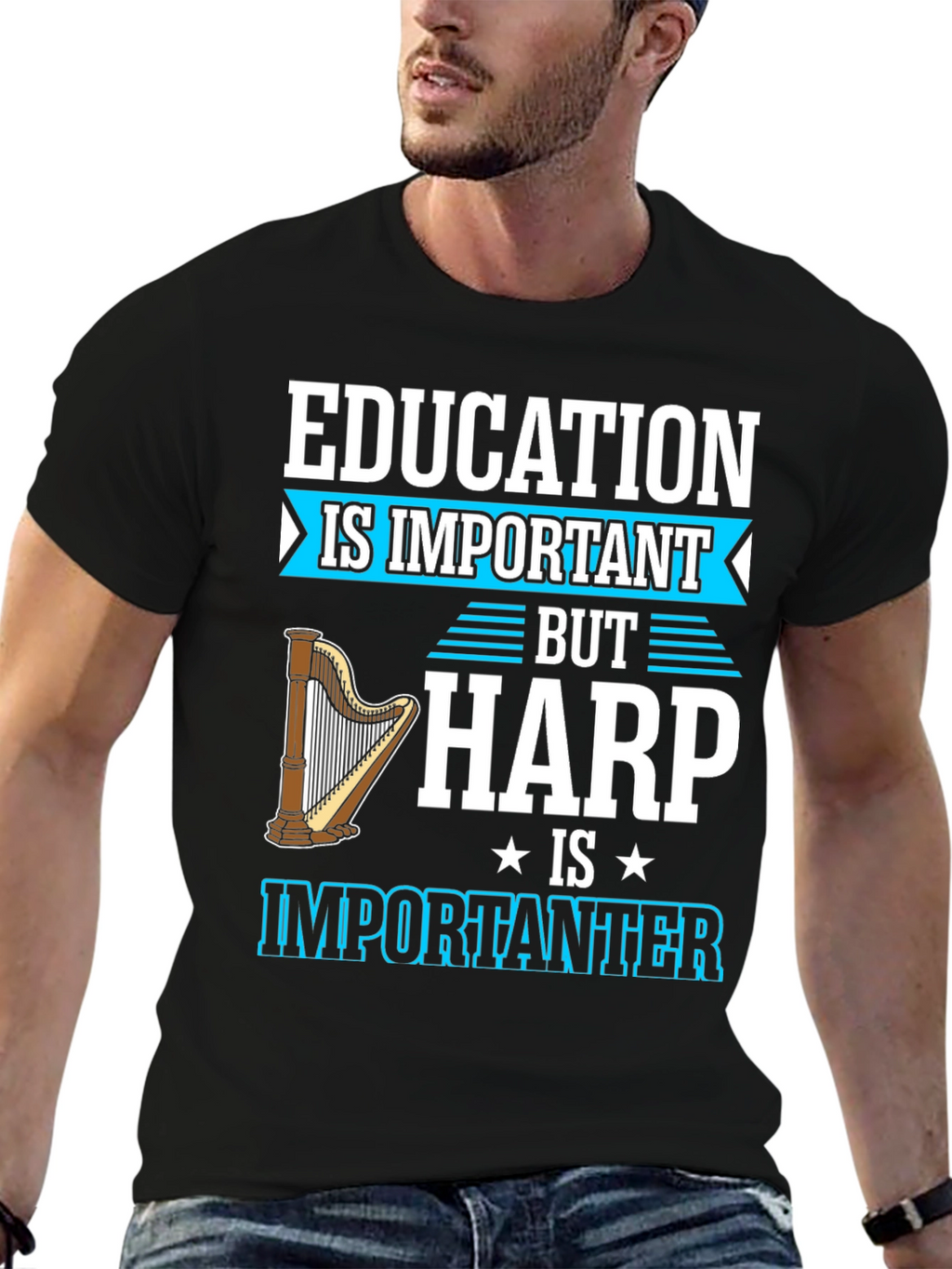 Education Important Harp Importanter T-Shirt