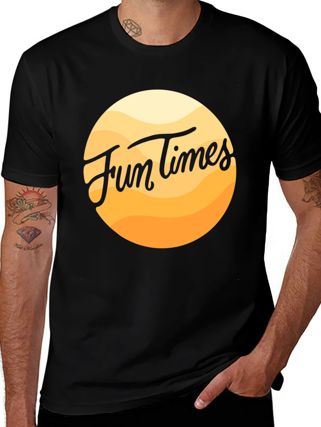 Fun Times Black Graphic Tee