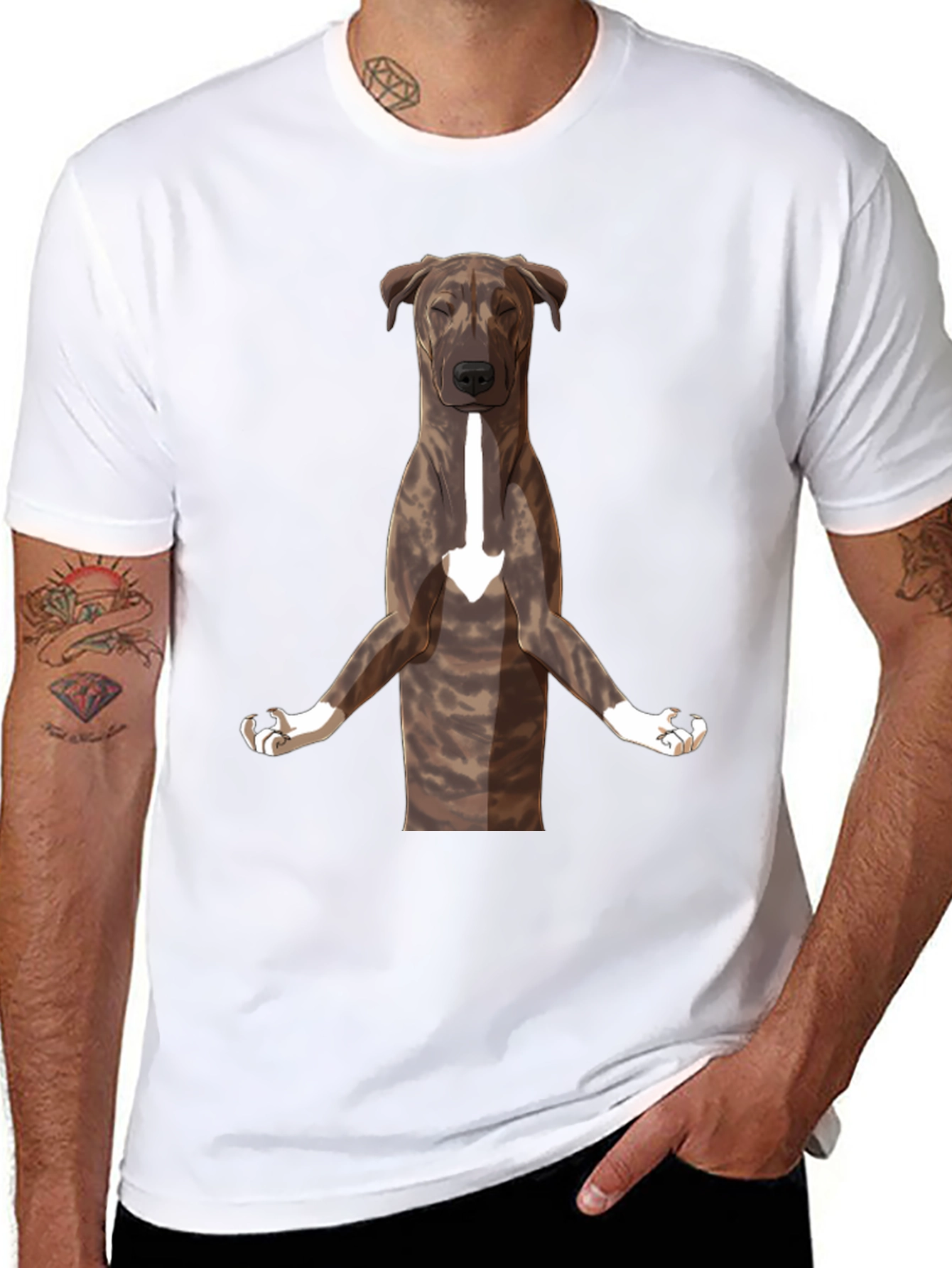 Yoga Dog Graphic Tee - Black