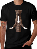 Yoga Dog Graphic Tee - Black