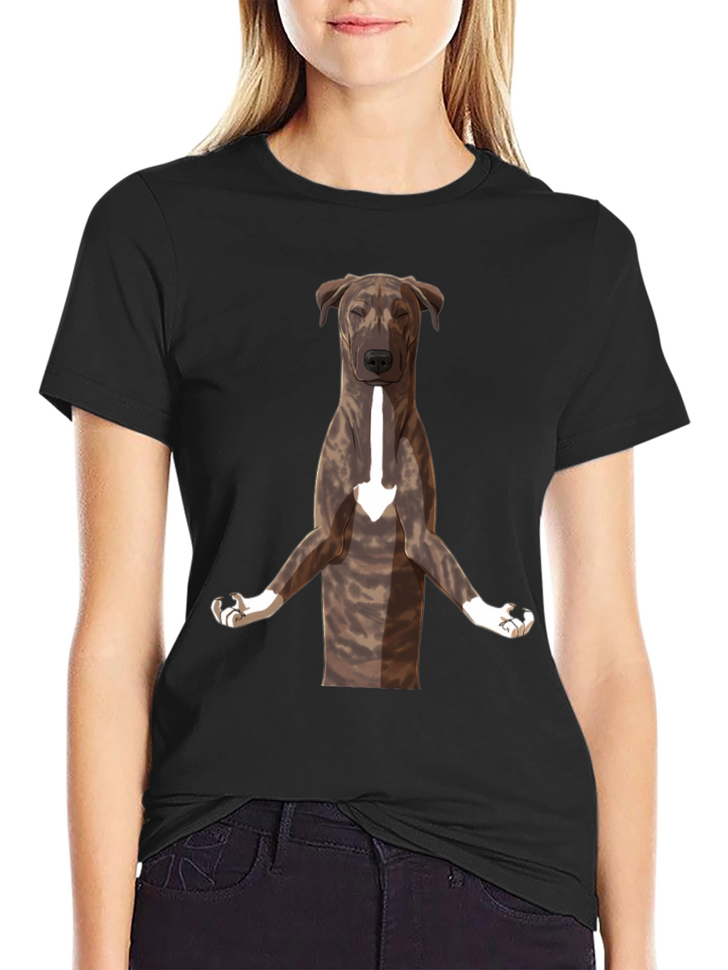 Yoga Dog Graphic Tee - Black