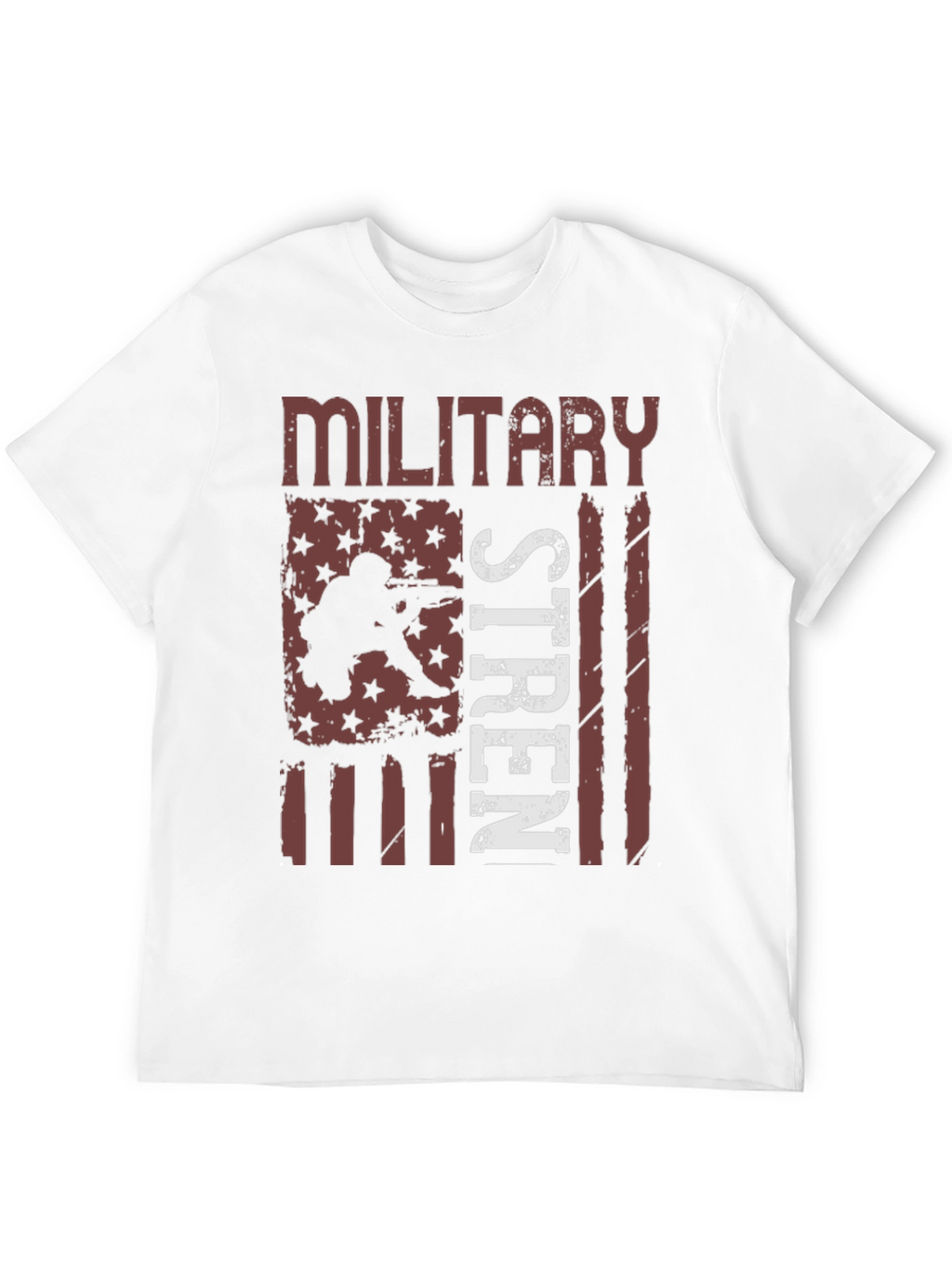 Military Strength USA Flag Graphic T-Shirt