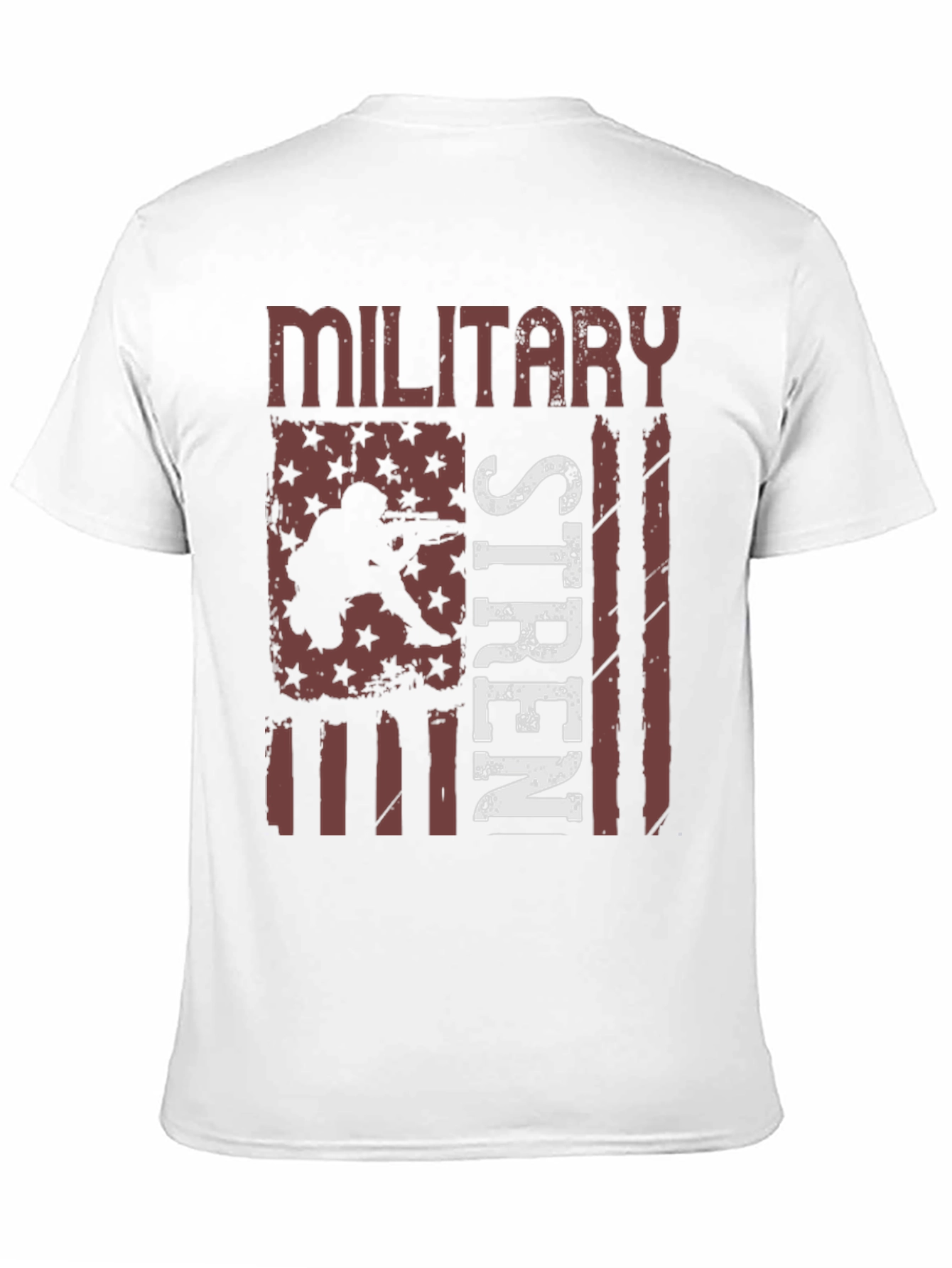 Military Strength USA Flag Graphic T-Shirt