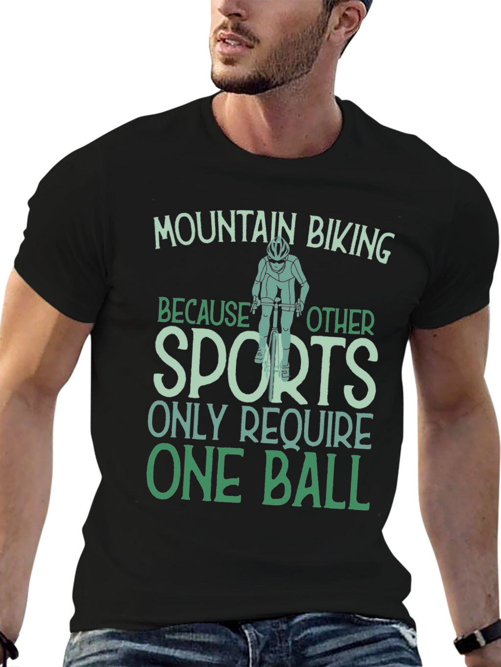 Mountain Biking One Ball T-Shirt