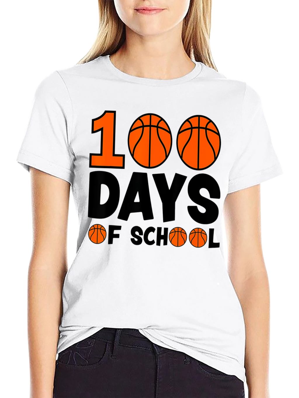 100 Days of School Basketball T-Shirt