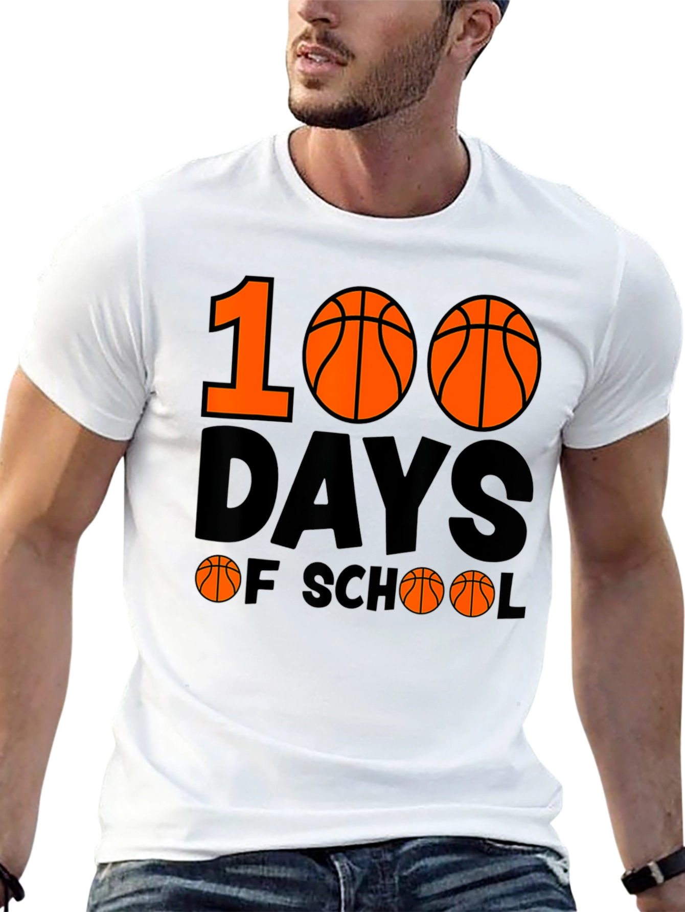 100 Days of School Basketball T-Shirt