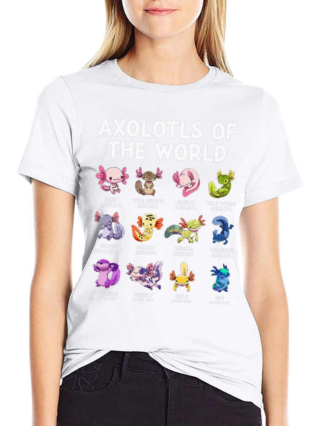 Axolotls of the World Graphic T-Shirt