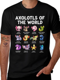 Axolotls of the World Graphic T-Shirt