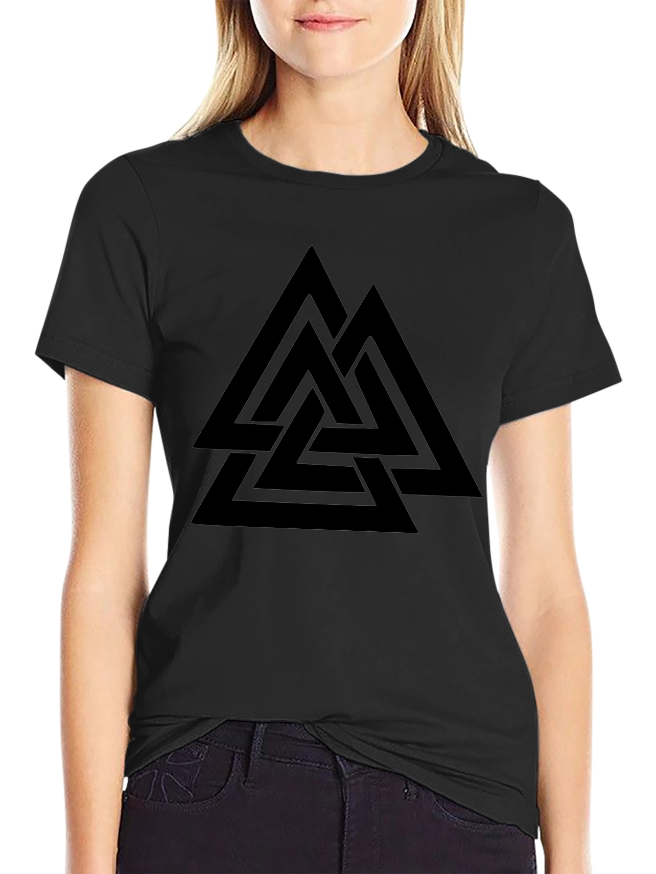 Valknut Symbol Black T-Shirt