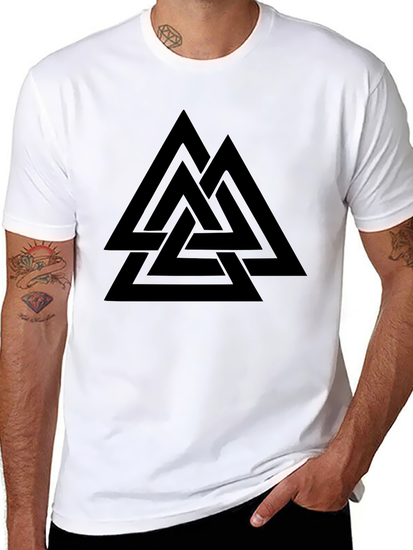 Valknut Symbol Black T-Shirt