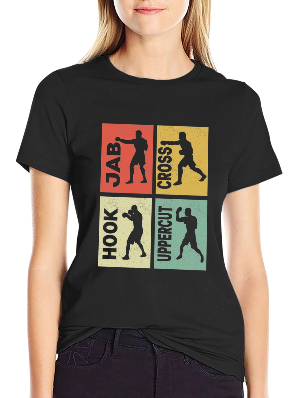 Boxing Moves Graphic Tee - Jab Cross Hook Uppercut