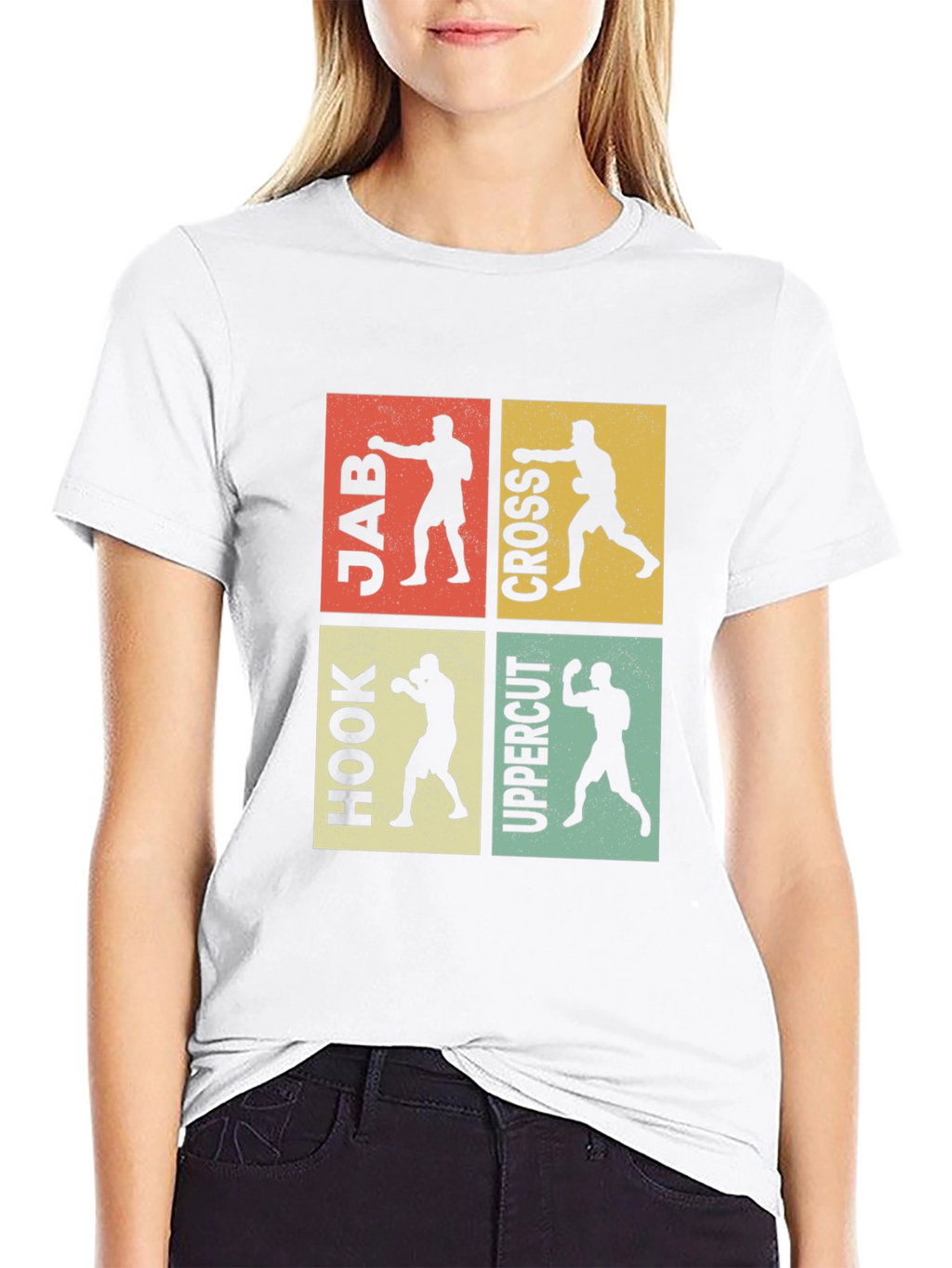 Boxing Moves Graphic Tee - Jab Cross Hook Uppercut